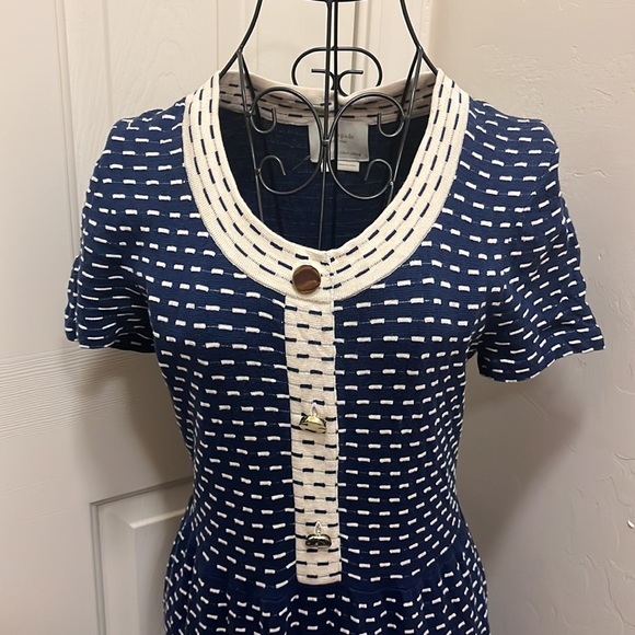 Like New Kate Spade Striped Sweater Nautical Dress M 8 10 12 - Picture 2 of 9